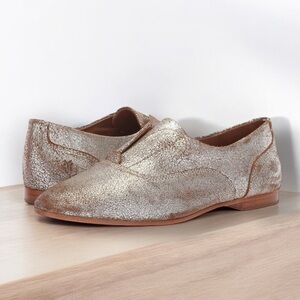 Frye Silver and Brown Flats